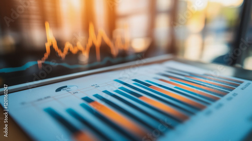 Wallpaper Mural Abstract business Financial charts show a significant increase in profits in the stock market.This is driven by higher interest rates and continued growth. In the innovation world network of financial Torontodigital.ca