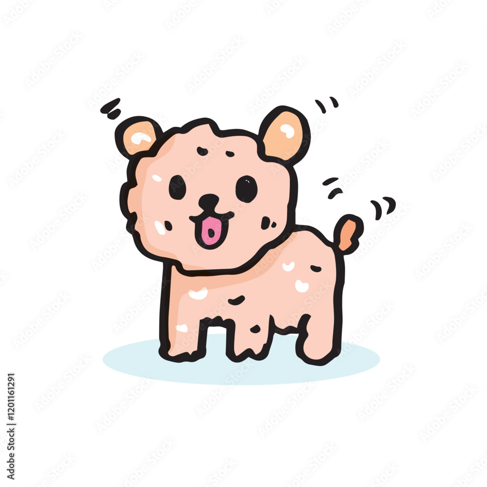 Hand drawing doodle cute dog vector illustration, Cute dog cartoon Hand drawing doodle cute dog vector illustration, Cute dog cartoon