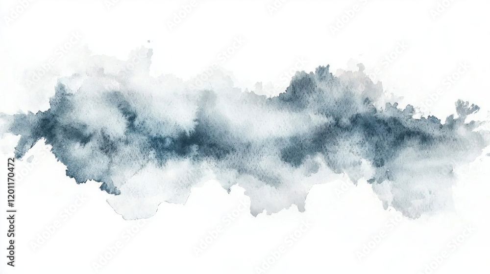 Elegant Abstract Watercolor Splash in Shades of Blue and Gray Elegant Abstract Watercolor Splash in Shades of Blue and Gray