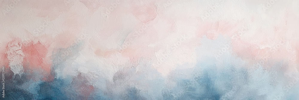 Fototapeta premium Subtle watercolor texture in muted pinks and blues with soft transitions,