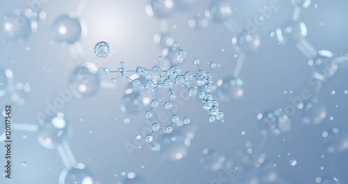 Wallpaper Mural Guadecitabine, rotating 3D model of dinucleotide antimetabolite, seamless looped video Torontodigital.ca