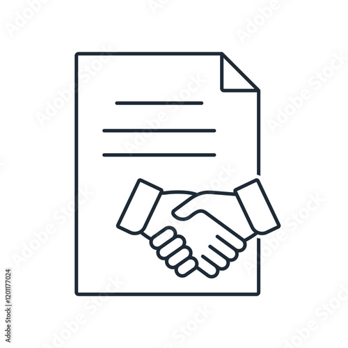 Joint agreement, bargain , reassurance. Vector illustration icon isolated on white background.