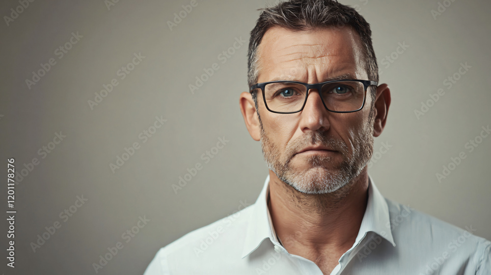 a man with glasses looking at the camera a man with glasses looking at the camera