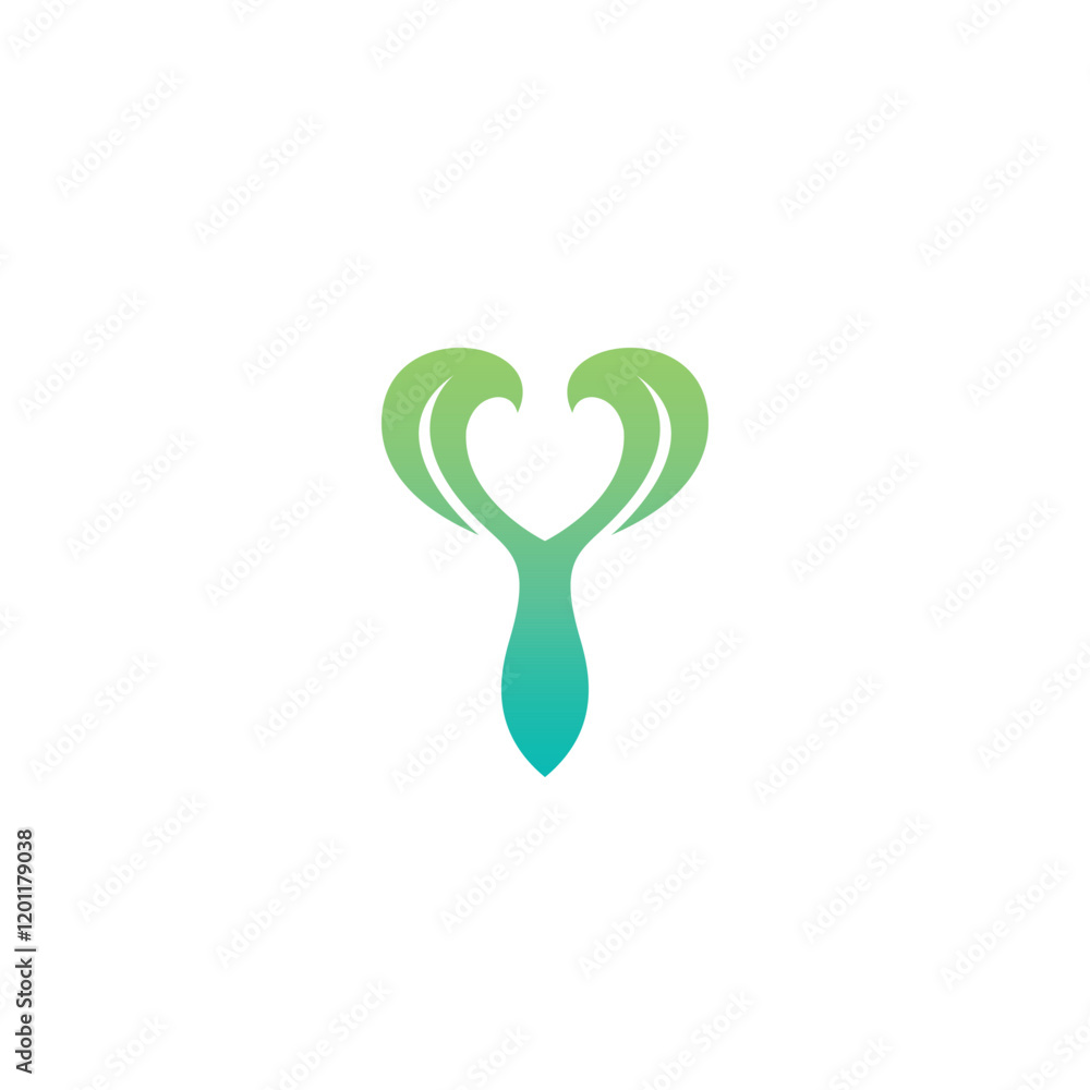 Letter Y Leaf logo Design. Y Icon Letter Y Leaf logo Design. Y Icon