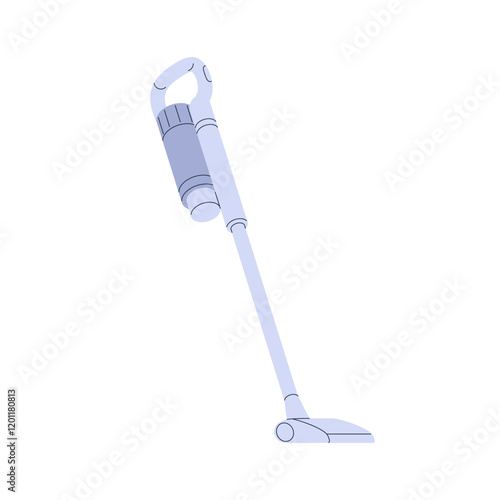 Stick vacuum cleaner. Modern cordless appliance, home domestic device for dus...