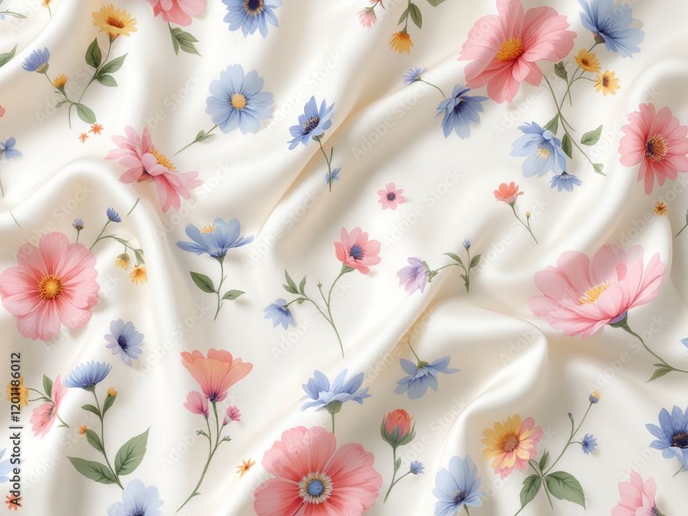 Smooth and elegant texture of satin silk fabric with pattern. Smooth and elegant texture of satin silk fabric with pattern.