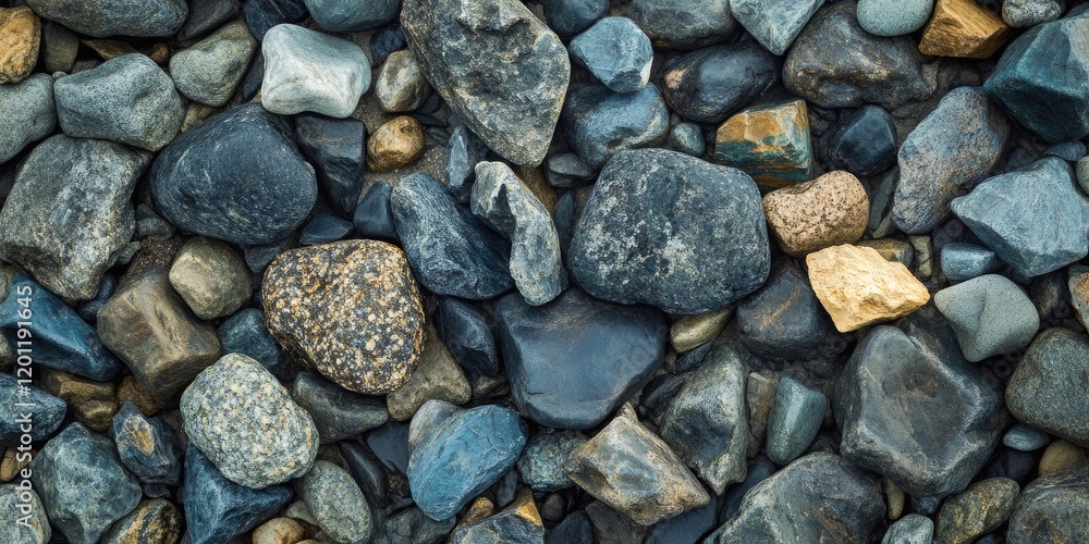 Natural textured background of diverse stones in shades of grey, blue, and tan, scattered unevenly across a dark surface for organic feel. Natural textured background of diverse stones in shades of grey, blue, and tan, scattered unevenly across a dark surface for organic feel.