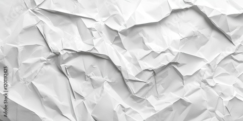Wallpaper Mural Crumpled white paper texture with prominent creases and wrinkles set on a clean gray background ideal for wallpaper and template designs Torontodigital.ca