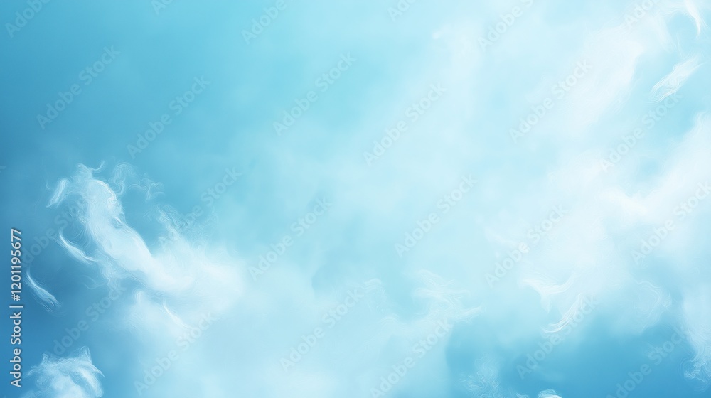 Serene background with airy cloud textures