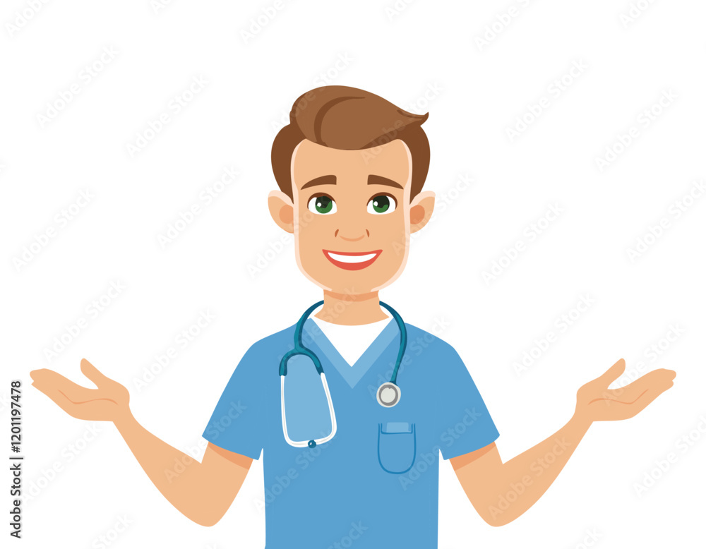 young doctor vector icon for web design isolated., medical professionals, handsome, cartoon man. young doctor vector icon for web design isolated., medical professionals, handsome, cartoon man.