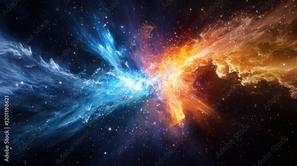 Naklejka premium Dynamic digital data flow visualization abstract space graphic representation enigmatic environment vivid viewpoint conceptual art for enhanced seo engagement