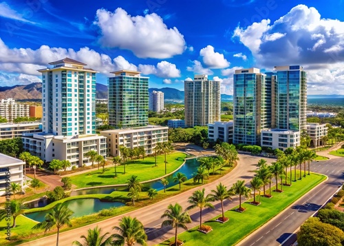 Kapolei, Oahu, Hawaii: Modern Architecture and Cityscape Stock Photo photo