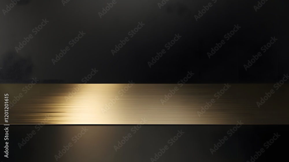 Abstract Gold Band on Black Background Design Abstract Gold Band on Black Background Design