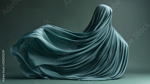 Wallpaper Mural Dynamic fabric draping in a minimalist studio mockup with soft lighting.
 Torontodigital.ca