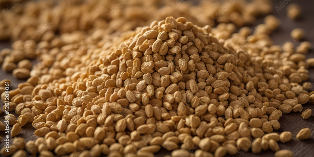 Obraz premium Fenugreek organic texture top view