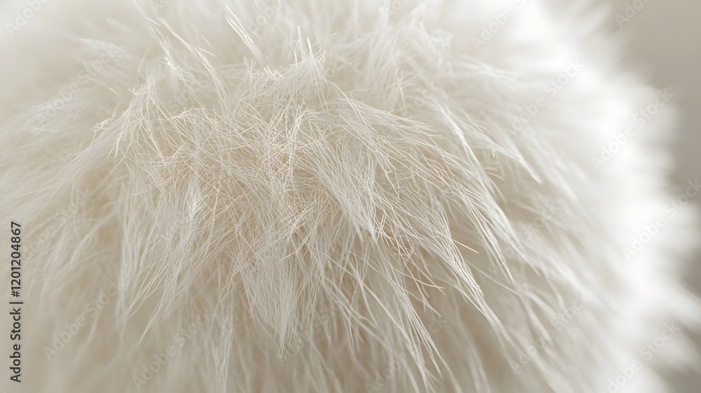 Fototapeta premium Closeup Of 3d Fluffy Textured Ball