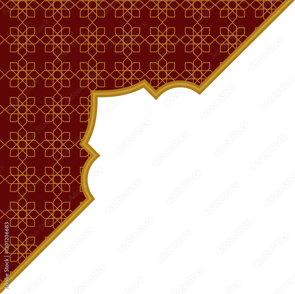 Fototapeta premium Islamic Pattern Corner Border