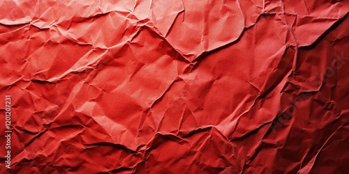 Wallpaper Mural Crumpled textured background in deep red with prominent shadows and creases, creating a rich visual depth ideal for design projects. Torontodigital.ca