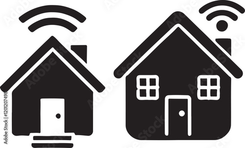isolated  home wifi icon, home wifi icon Vector , home wifi Silhouette,color  home wifi symbol, home wifi icon set, black home wifi icon, home wifi for logo, home wifi Vector illustration, Vector Grap