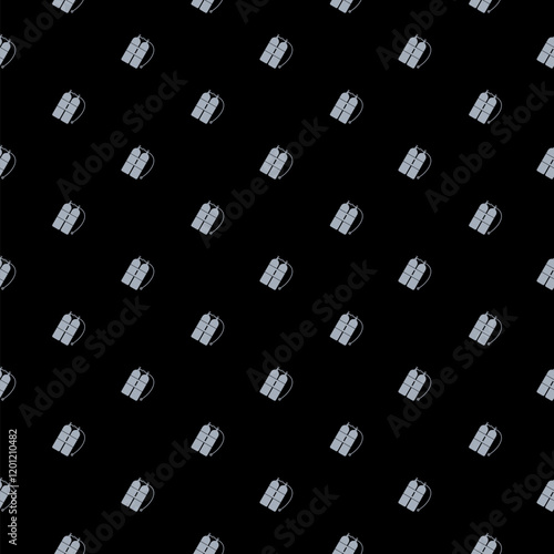 Aqualung icon isolated seamless pattern on black background