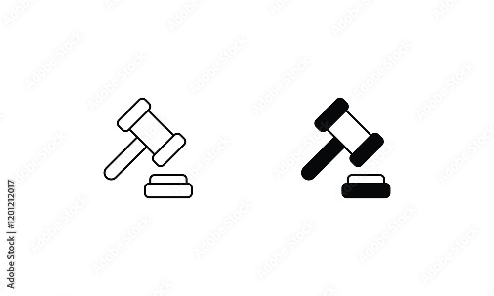 Law icons set vector stock illustration Law icons set vector stock illustration