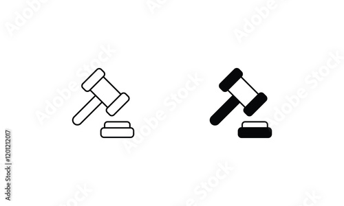 Law icons set vector stock illustration