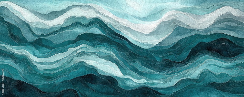 Ocean watercolor idea. A serene abstract wave design in soothing blue and green hues, ideal for decorative use. Ocean watercolor idea. A serene abstract wave design in soothing blue and green hues, ideal for decorative use.