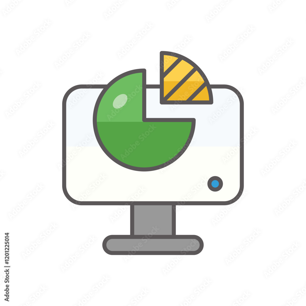 Pi Chart icon business vector concept stock graphic Pi Chart icon business vector concept stock graphic