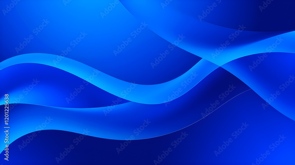Blue abstract wave lines background. Generative AI Blue abstract wave lines background. Generative AI