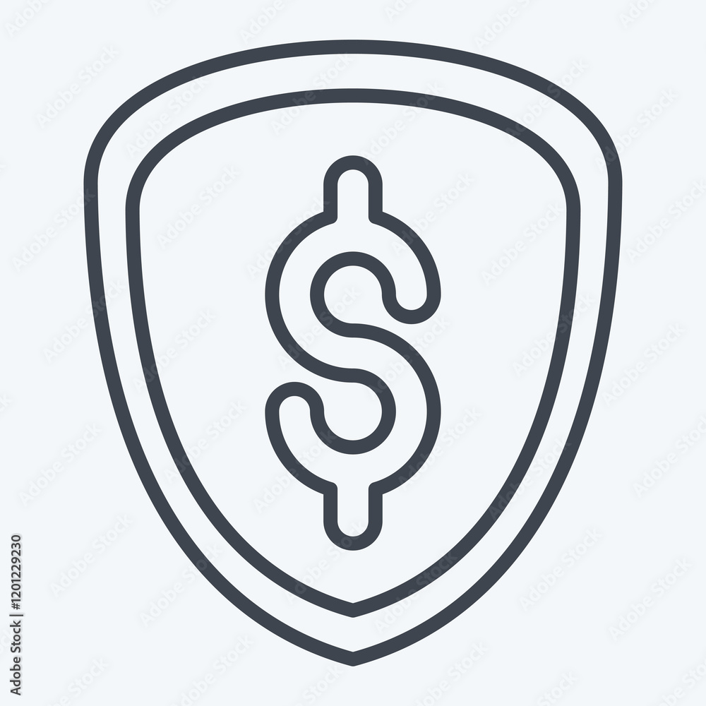Icon Protection. related to Retirement symbol. line style. design editable Icon Protection. related to Retirement symbol. line style. design editable