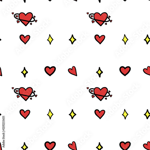 Cute Valentine's Day seamless pattern. Good for any project.