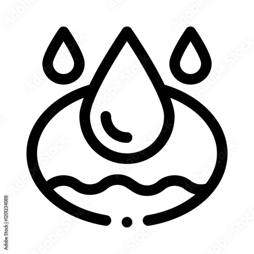 Oil drop line icon