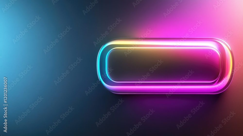 Neon glow in dark atmosphere - futuristic toggle switch design for tech and art concepts Neon glow in dark atmosphere - futuristic toggle switch design for tech and art concepts
