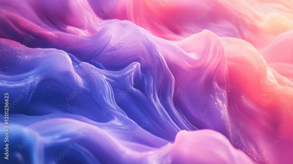 Fototapeta premium High fidelity digital landscapes tranquil abstract art with lush flowing gradients