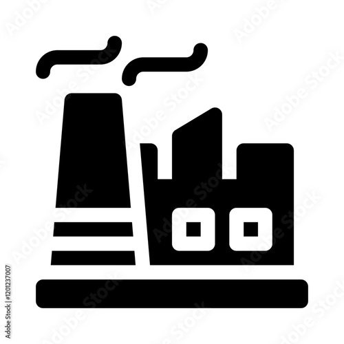 Oil Refinery Chimney glyph icon