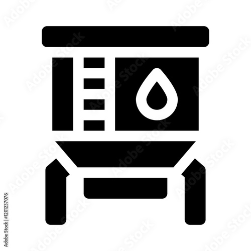 Storage tank glyph icon