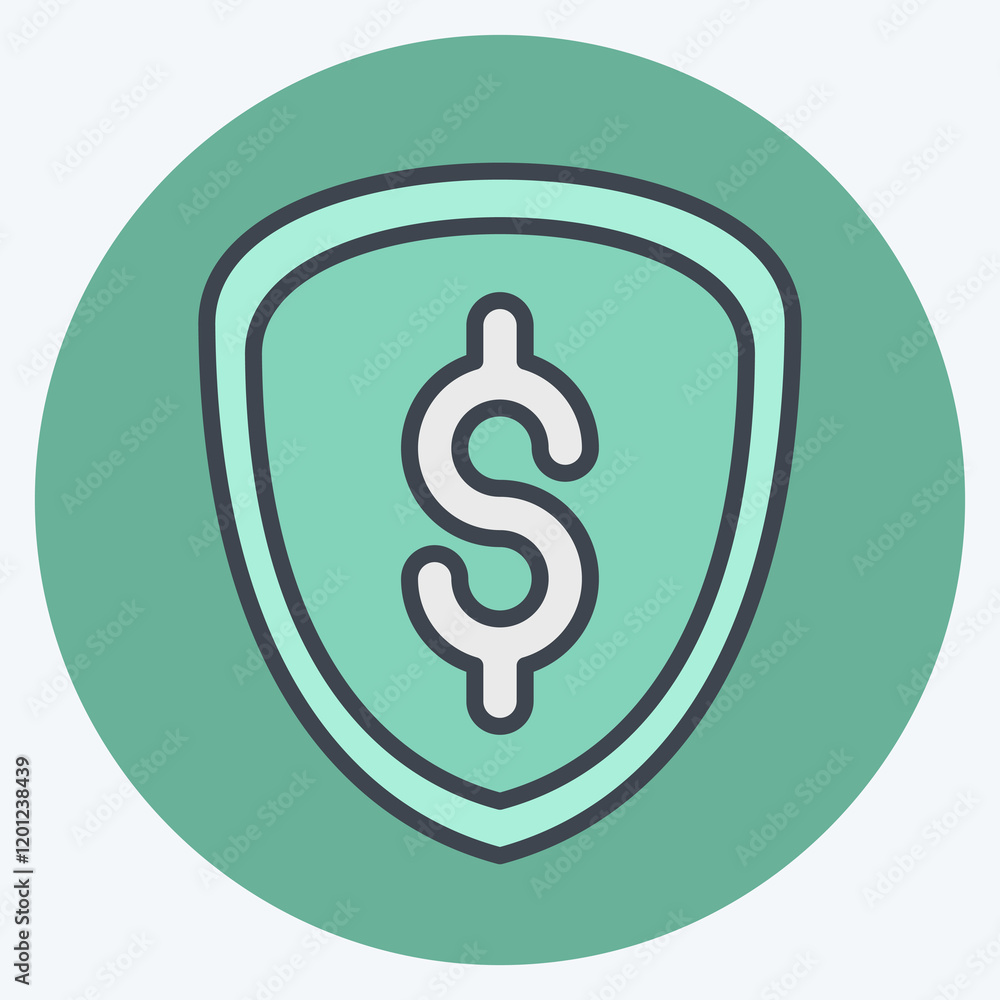 Icon Protection. related to Retirement symbol. color mate style. design editable Icon Protection. related to Retirement symbol. color mate style. design editable