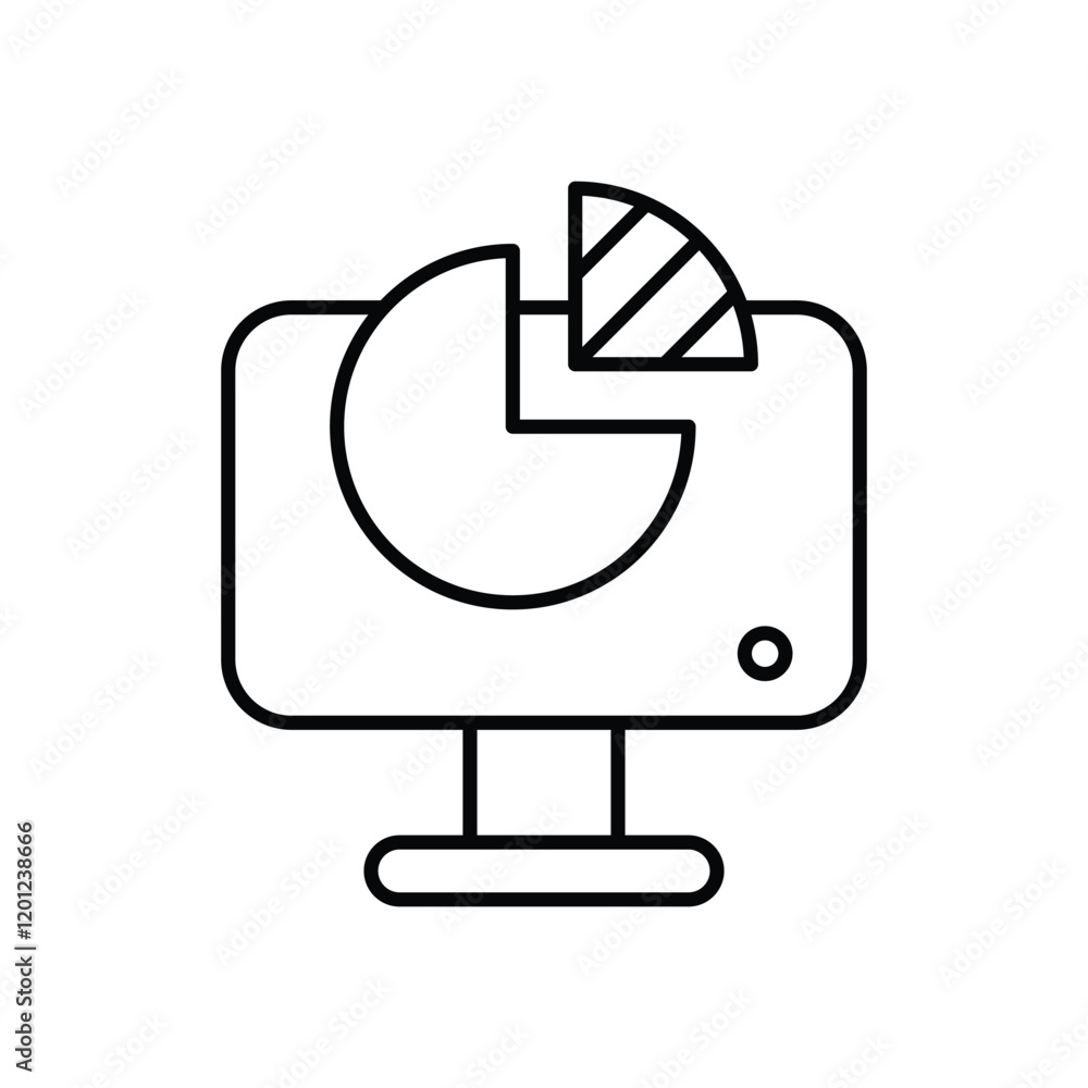 Pi Chart icon business vector concept stock graphic Pi Chart icon business vector concept stock graphic