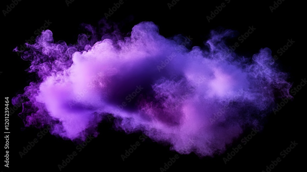 Fototapeta premium Purple Smoke Cloud Abstract Background - Digital Art