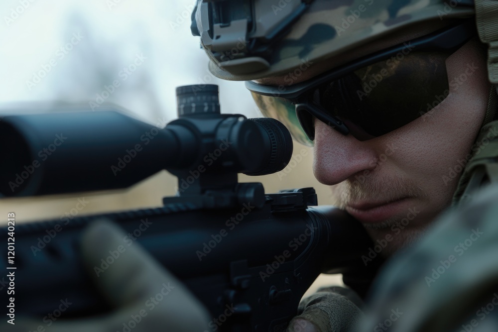 A person wearing a military uniform holds a rifle, suitable for use as a historical or patriotic illustration A person wearing a military uniform holds a rifle, suitable for use as a historical or patriotic illustration