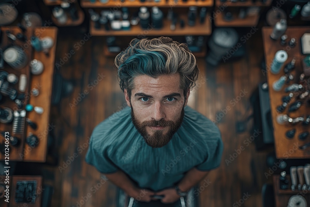 A man with a long beard stands in a room, likely an office or study A man with a long beard stands in a room, likely an office or study