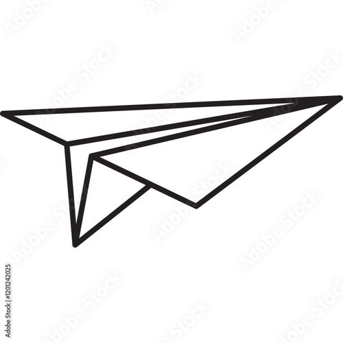 paper plane line icon
