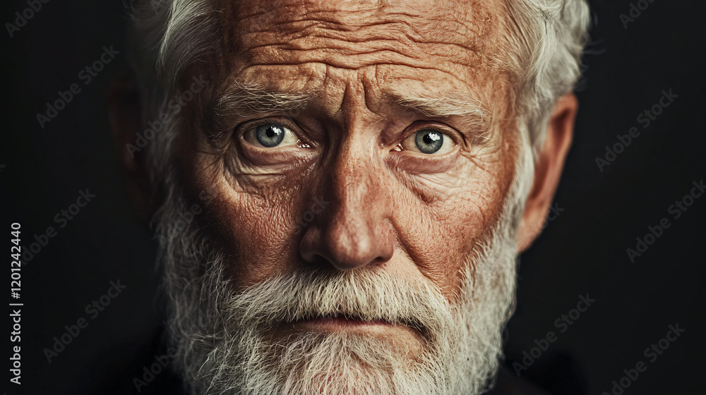 an older man with white hair and beard an older man with white hair and beard