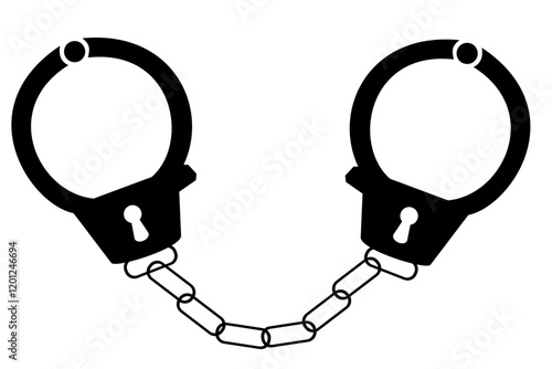 vector police handcuffs