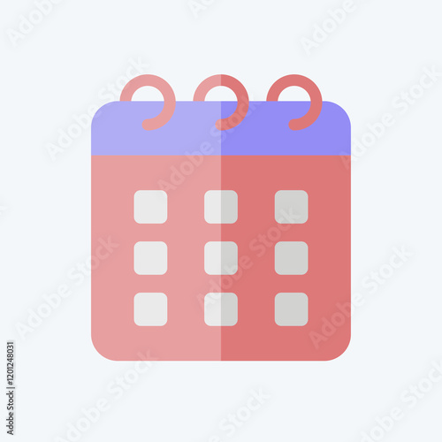 Icon Calendar. related to Retirement symbol. flat style. design editable