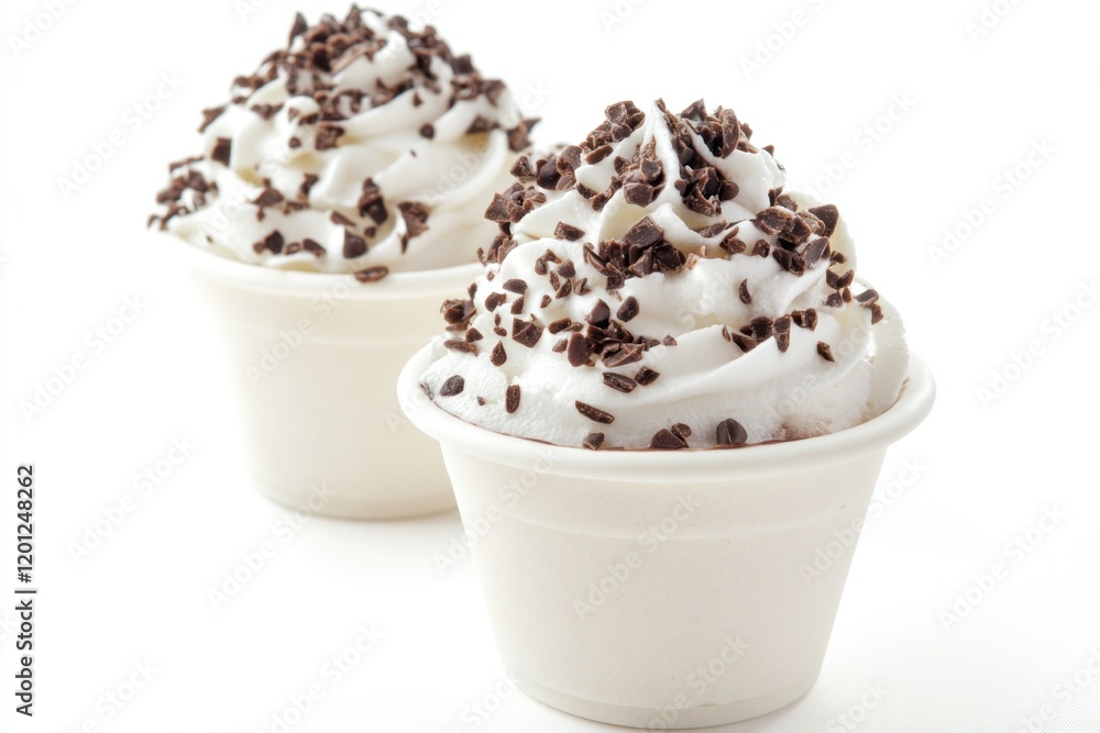 Ice cream with chocolate sprinkles, perfect for a sweet treat or dessert Ice cream with chocolate sprinkles, perfect for a sweet treat or dessert