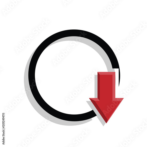 coin icon. money weakens, falls. money management vector, business and finance icon, showing continuous movement. Mixed design style