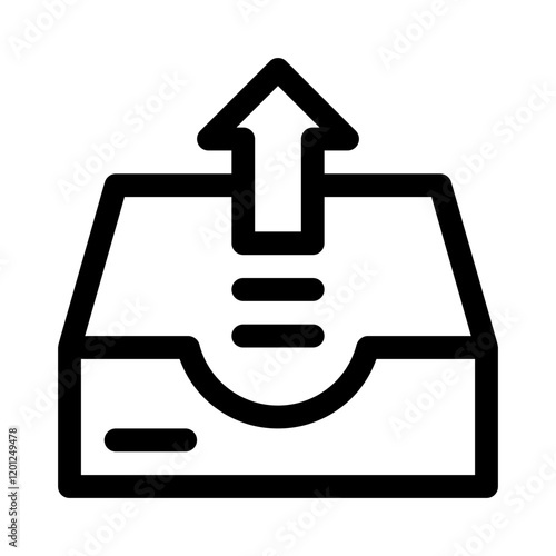 Outbox line icon