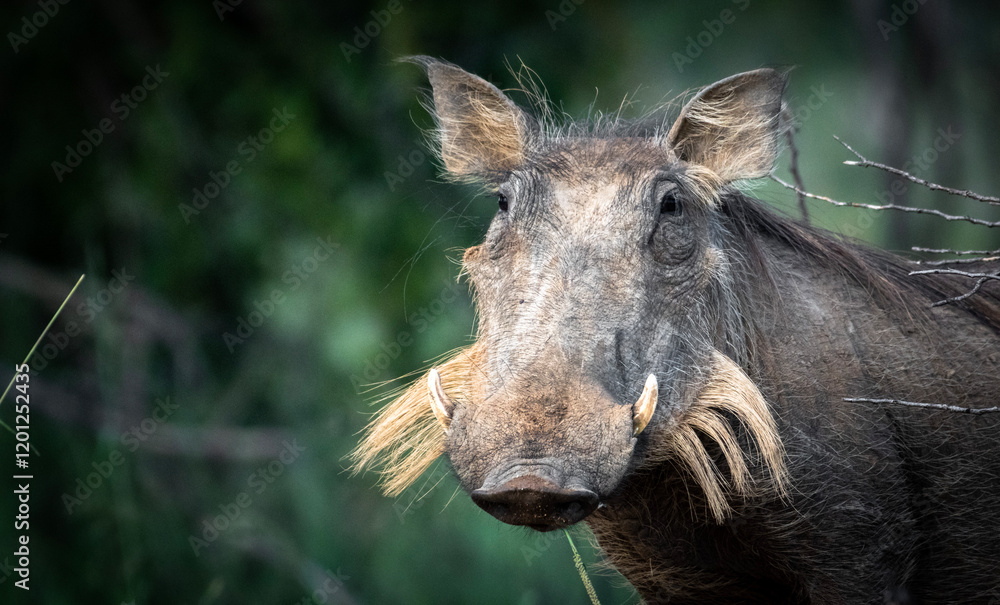 Rugged Warthog in Kruger National Park’s Dusty Trails Rugged Warthog in Kruger National Park’s Dusty Trails