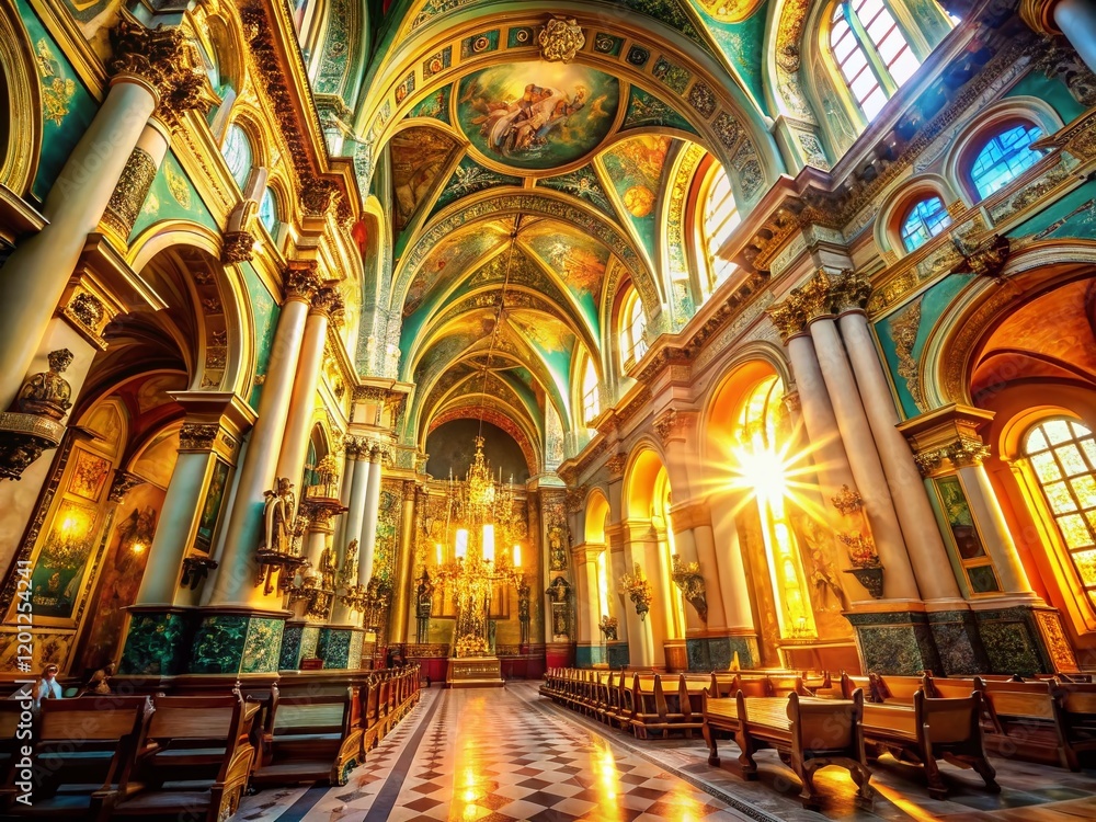 Majestic Cathedral Interior: Divine Light & Architectural Detail - Christian Wallpaper Majestic Cathedral Interior: Divine Light & Architectural Detail - Christian Wallpaper